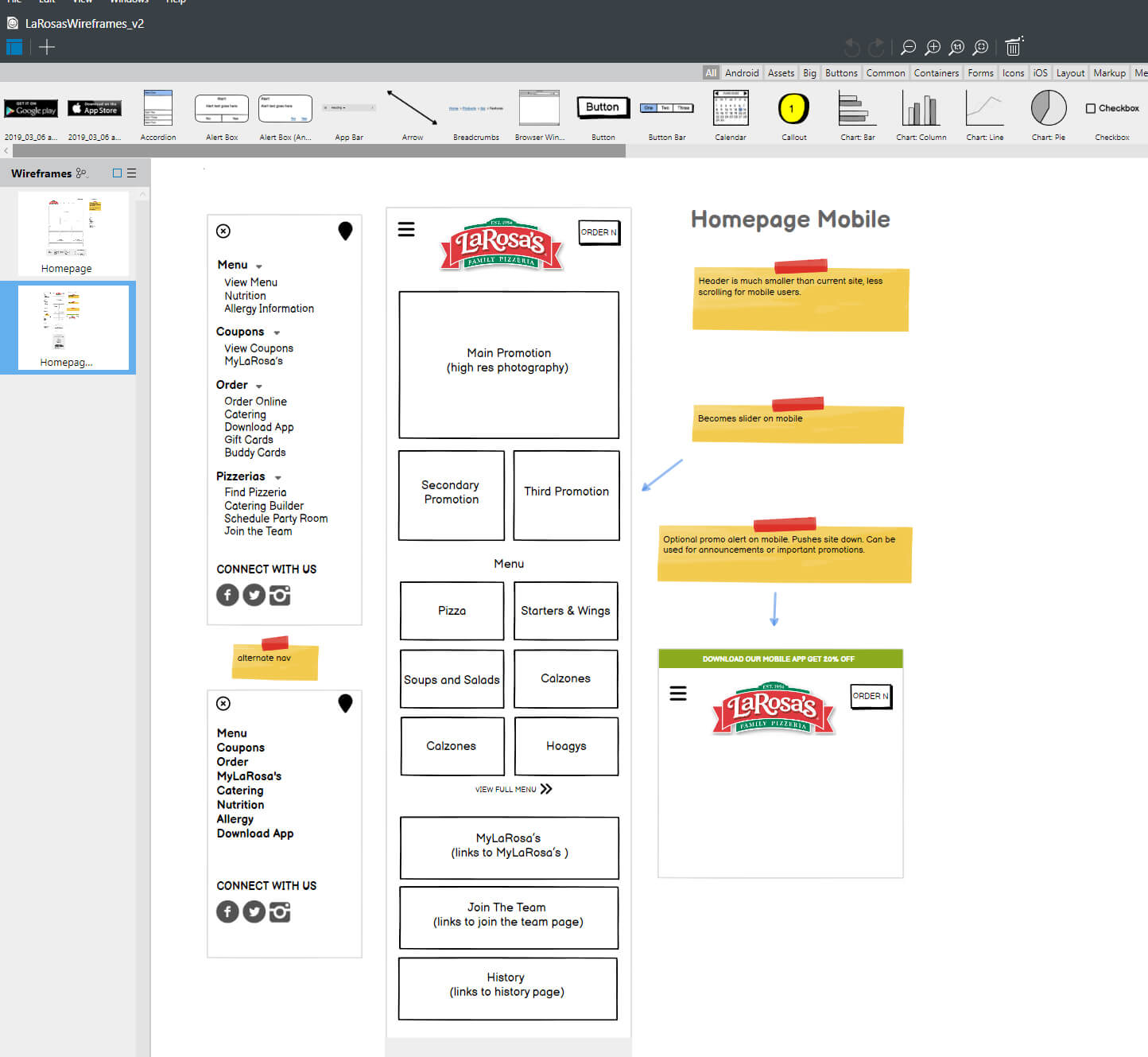 The dashboard interface